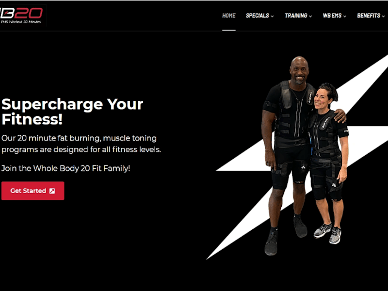 Cover image for Promotional page for fitness and EMS training services