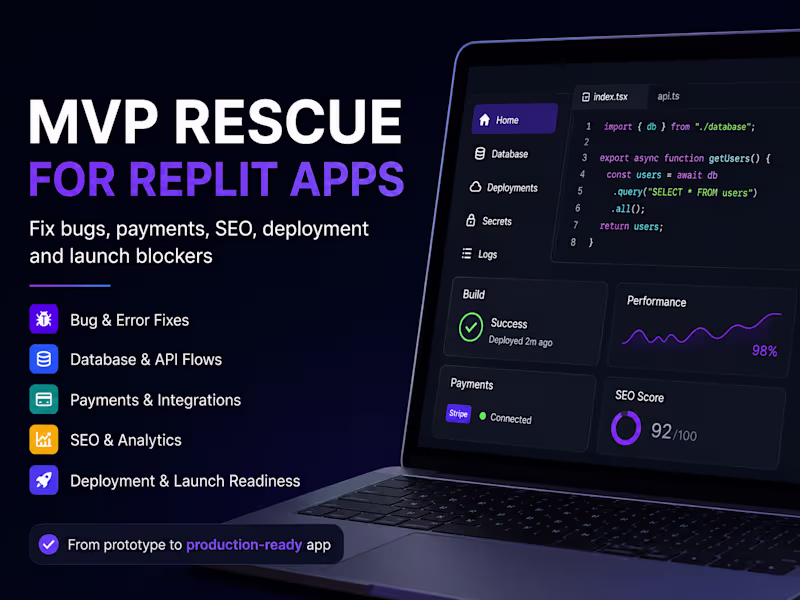 Cover image for MVP Rescue Audit for Replit Apps