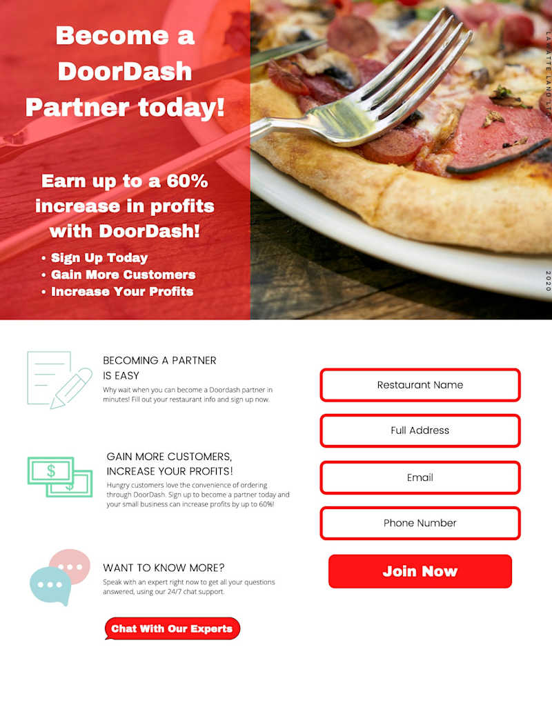 Cover image for (Spec Ad) DoorDash Landing Page | My Work