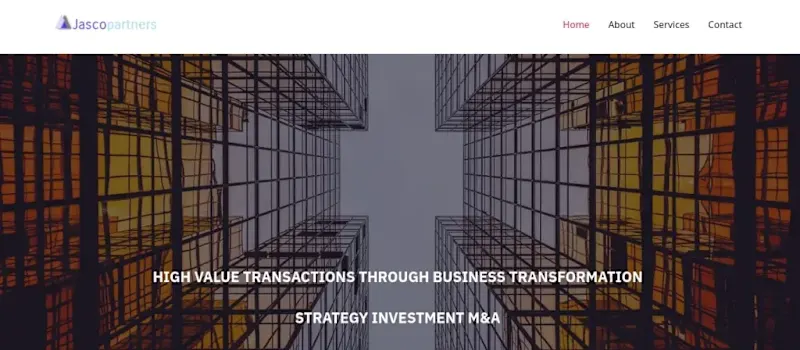 Cover image for Website Development for an M&A Company