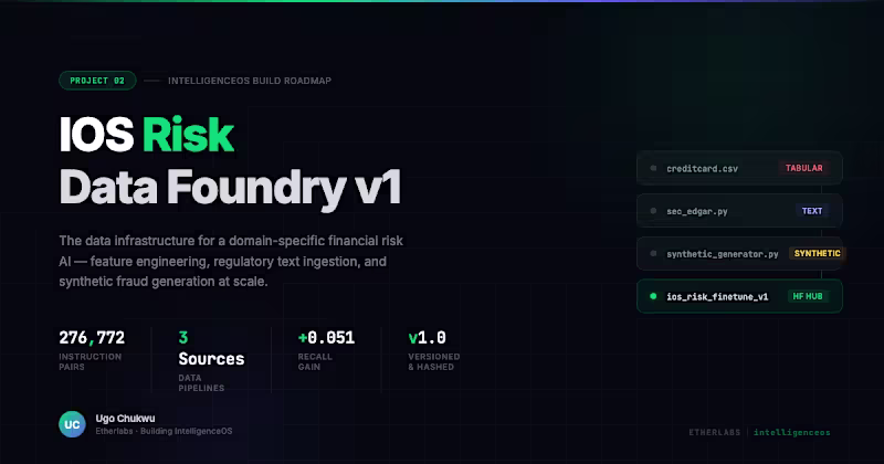 Cover image for IOS Risk Data Foundry — Domain-Specific Financial Risk AI
