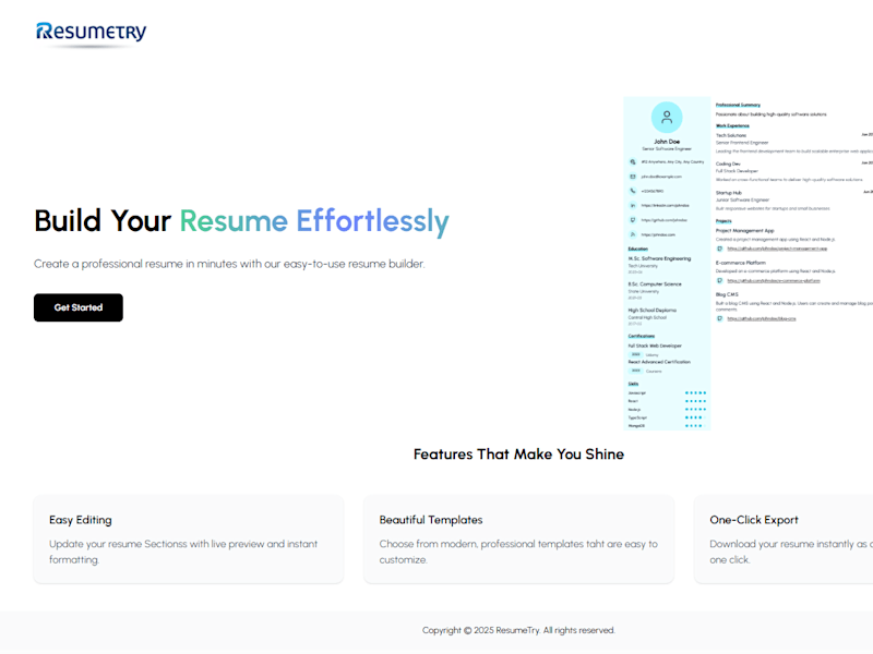 Cover image for Resume Builder