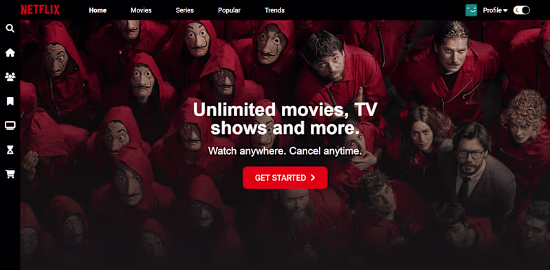 Cover image for Responsive Netflix Clone