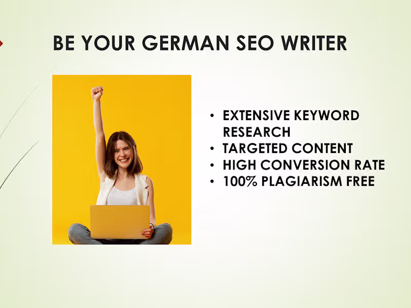Cover image for SEO Writer for German Website