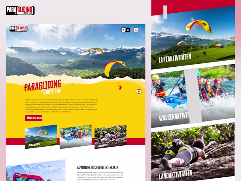 Cover image for Paragliding Interlaken Website Revamp