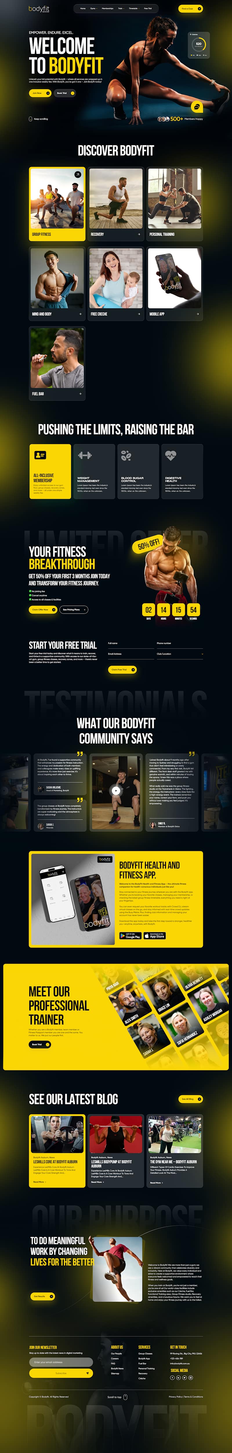 Cover image for BodyFit Landing Page Design