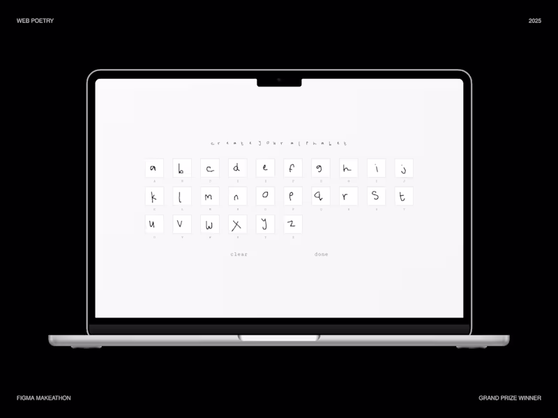 Cover image for Web Poetry | Figma Makeathon Grand Prize Winner