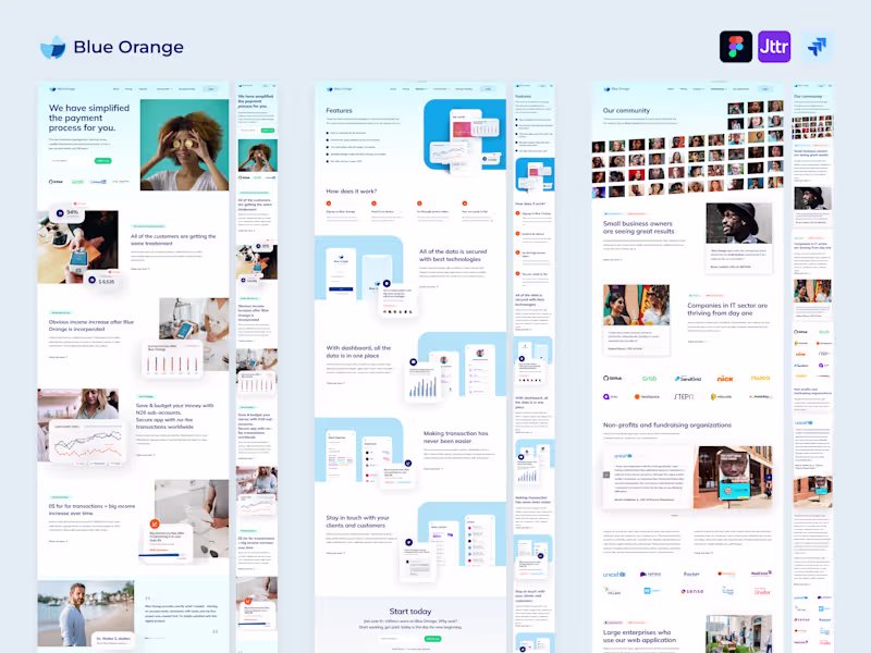Cover image for Landing Page Designer for Blue Orange - Financial Platform