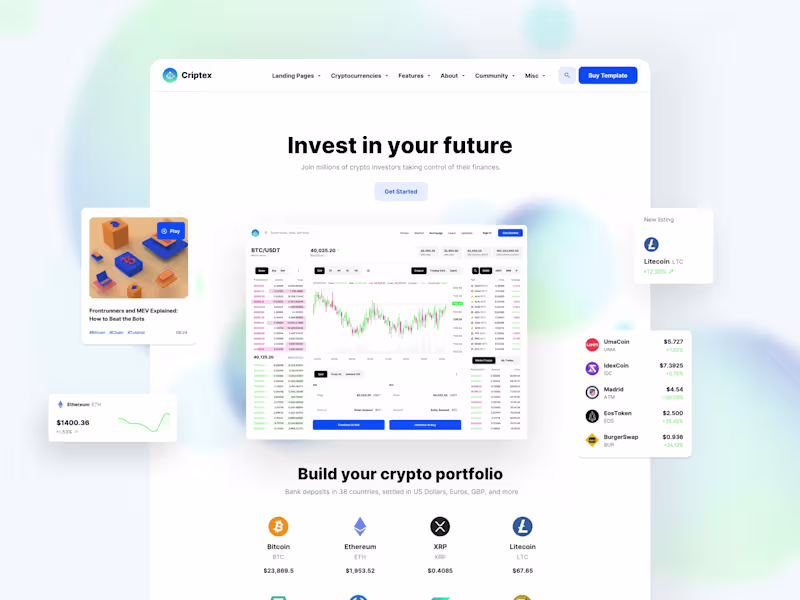 Cover image for Criptex - Framer Template for Crypto and Web3 Startups