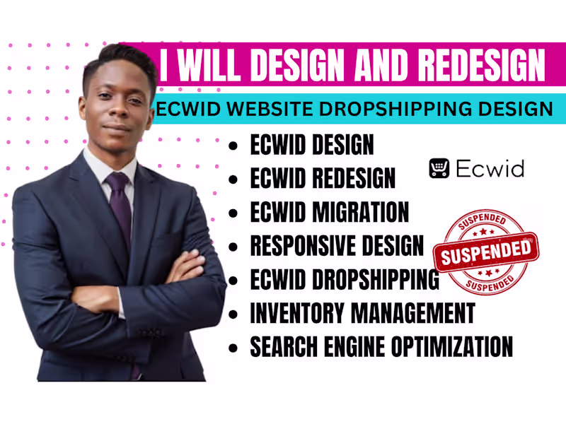Cover image for Ecwid website dropshipping design