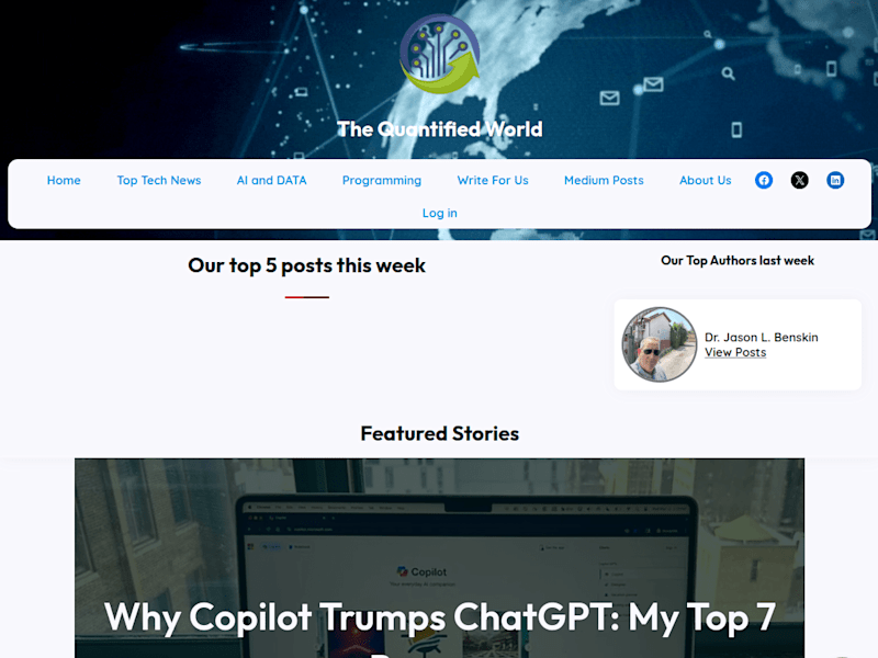 Cover image for The Quantified World: Blog built using Wordpress