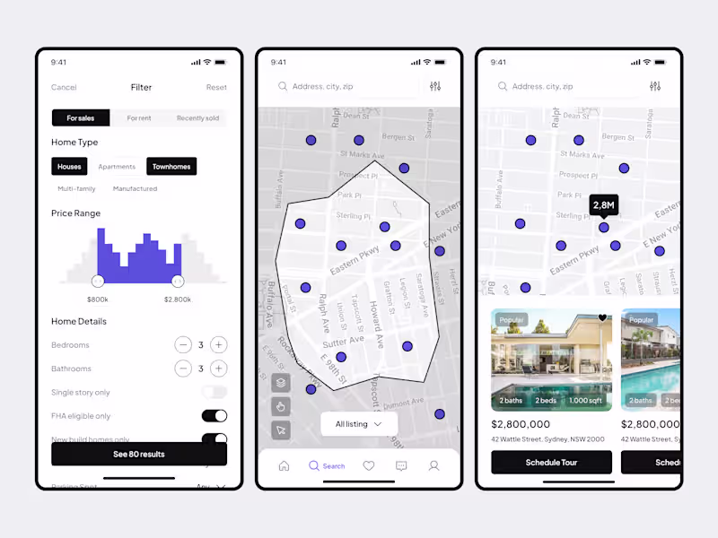 Cover image for Reales UI Kit - Real Estate App (Filter & Search Screen)