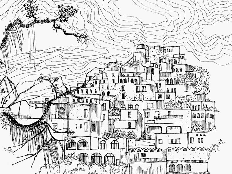 Cover image for Intricate Architecture: Hand Drawn Sketches of Buildings