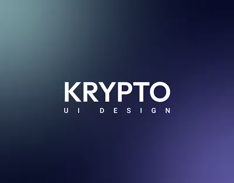 Cover image for Krypto UI Design on Behance