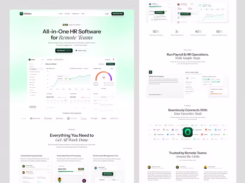 Cover image for SaaS HR Software Landing Page Design💫 💬 What do you think ...