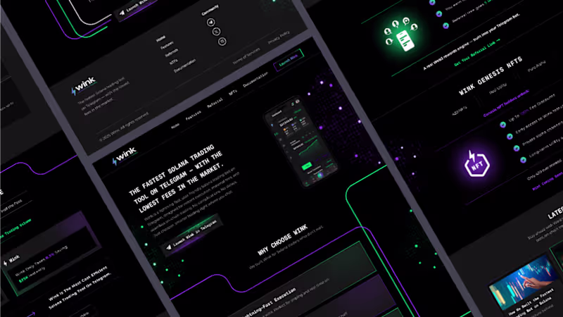 Cover image for Web3-Style Landing Page for Wink Trading Bot