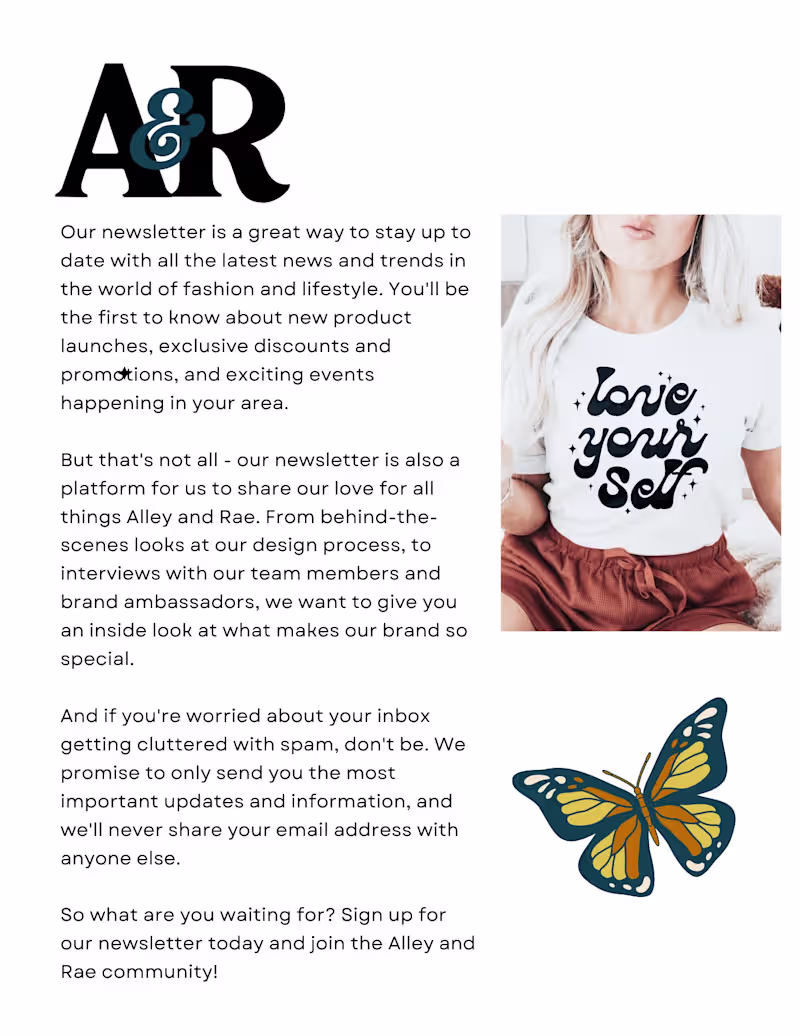 Cover image for Alley and Rae - Email Copy 