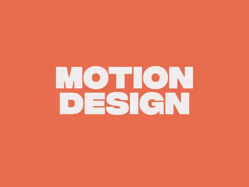 Cover image for Motion Design