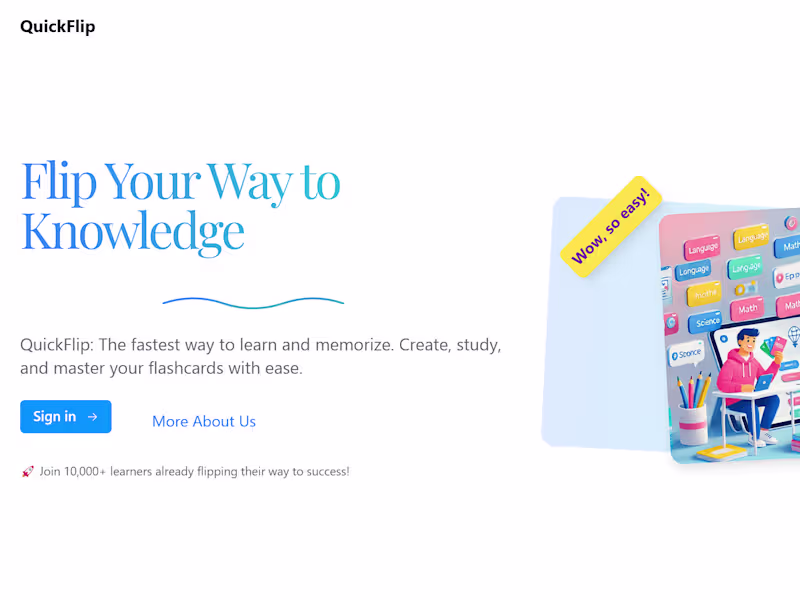 Cover image for QuickFlip: A Dynamic Flashcard App