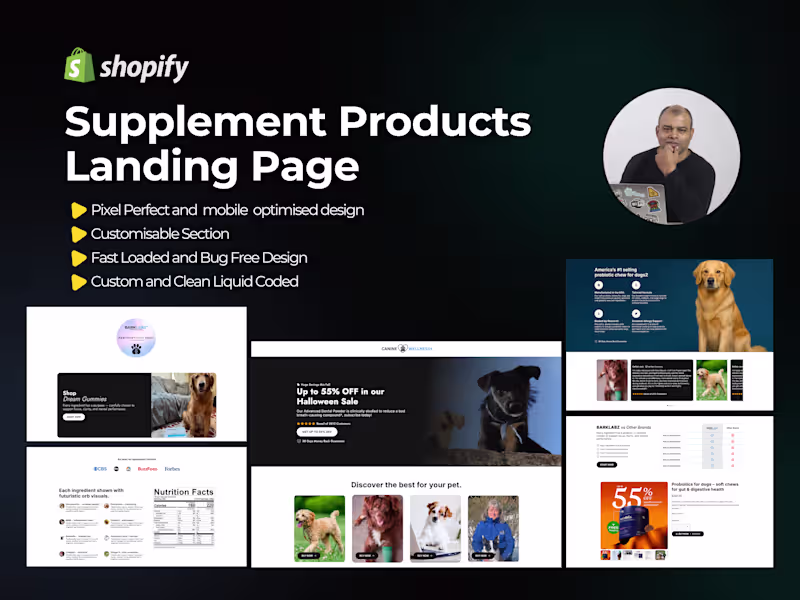 Cover image for Supplement Products Landing Page I’m passionate about crafti...
