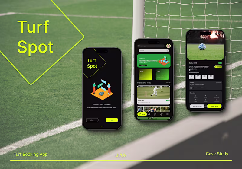 Cover image for TurfSpot-Turf Booking App :: Behance