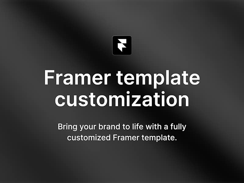 Cover image for Framer Template Customization