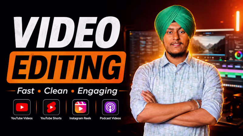 Cover image for Professional Video Editing for Reels, YouTube & Shorts