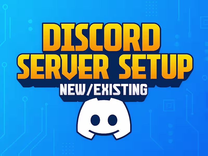 Cover image for I will setup a professional discord server for your community.