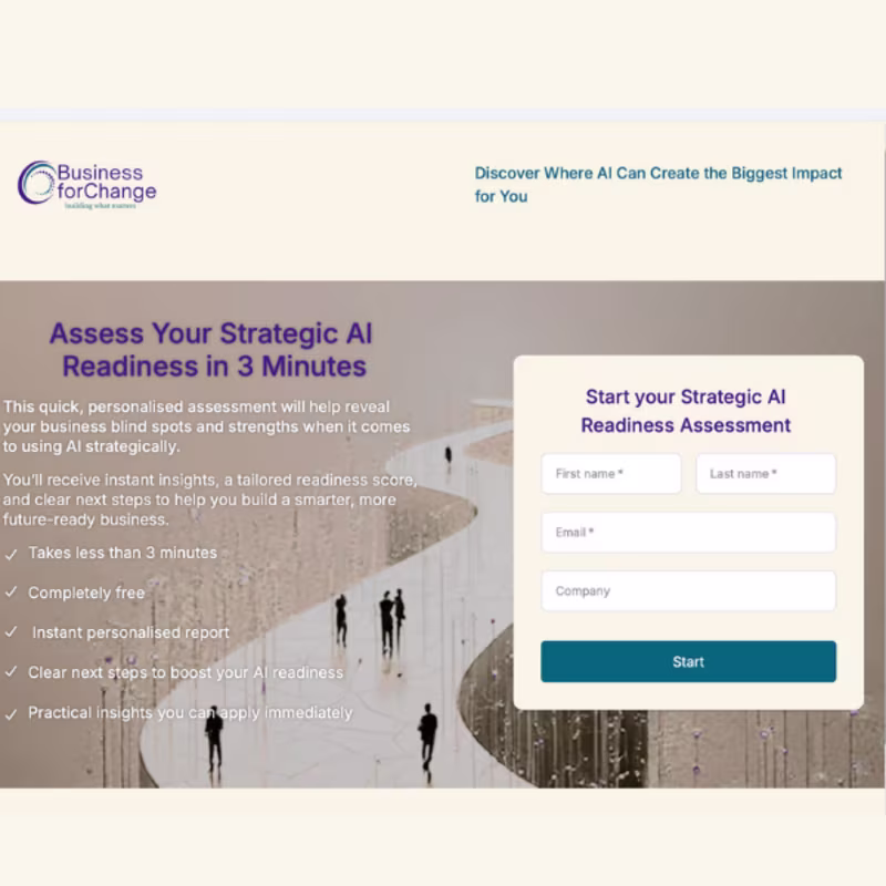 Cover image for Strategic AI Readiness Assessment 