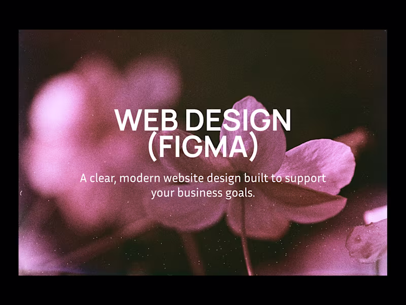 Cover image for Web Design (Figma)