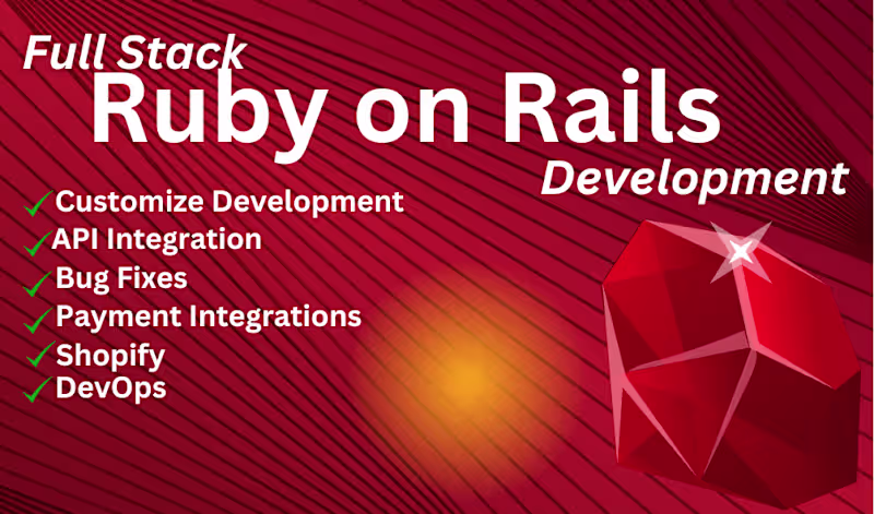 Cover image for I will build Full Stack Ruby on Rails application