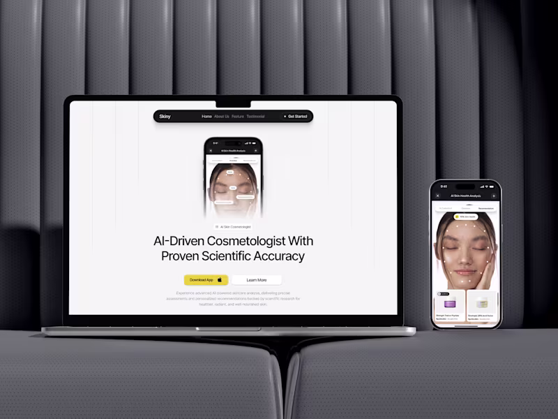 Cover image for Skiny - AI Skincare & UI UX Design
