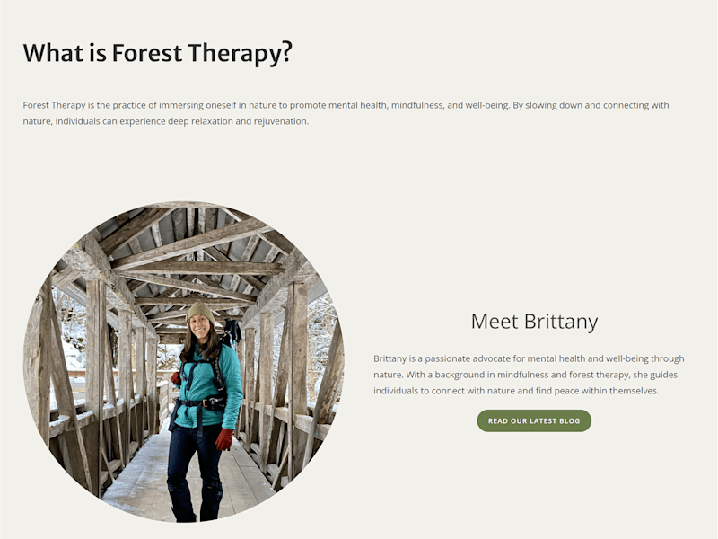 Cover image for Forest Therapy WordPress Site for Wellness Guide
