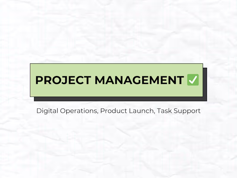 Cover image for Project Management & Launch Support