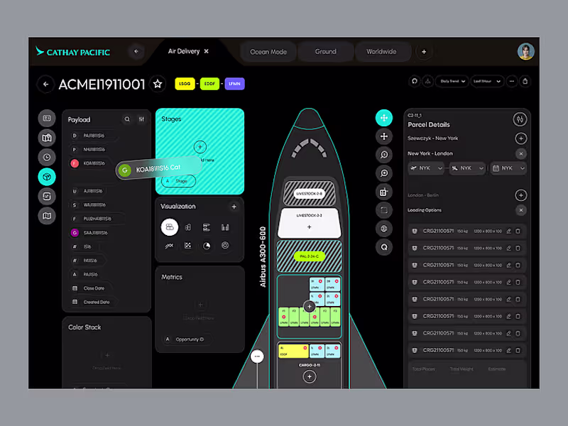 Cover image for Cathay Pacific Air Cargo Dashboard Design