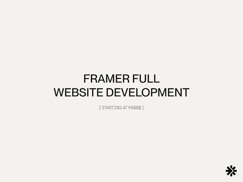 Cover image for Framer Full Website Development