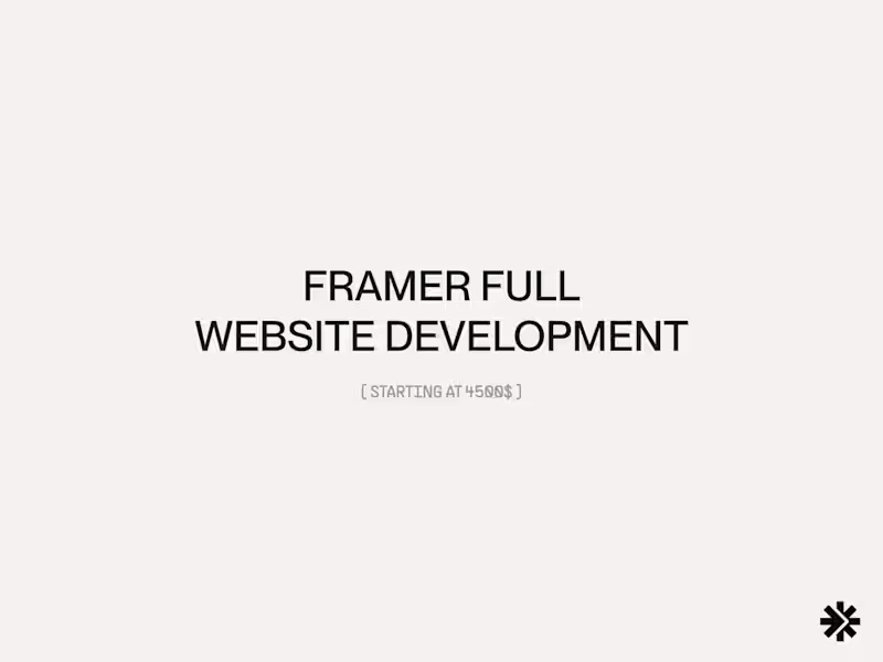 Cover image for Framer Full Website Development