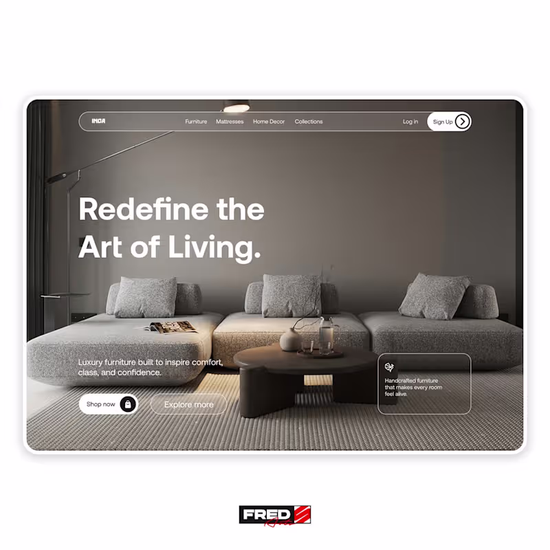 Cover image for Modern Furniture Hero Section Design for a fictional brand (...