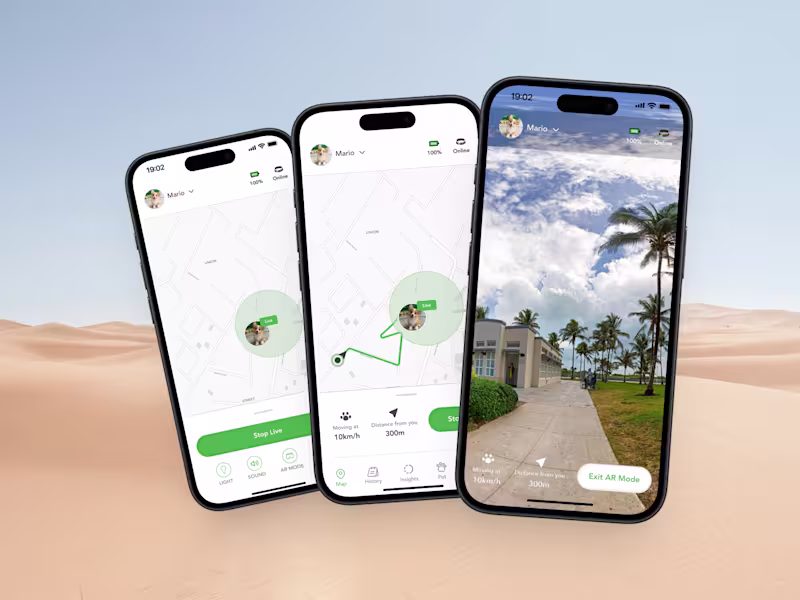 Cover image for PawPath- Pet Tracker App | Mobile App Design