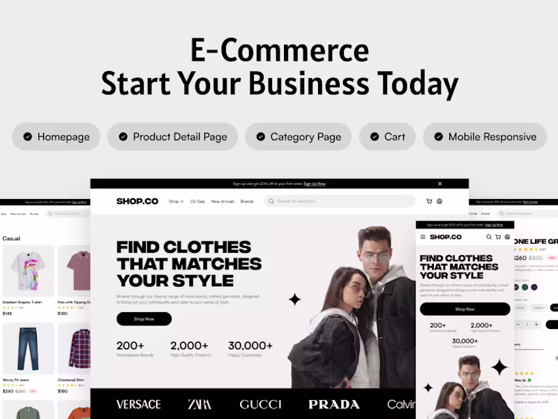 Cover image for Full-Stack E-commerce Website Development