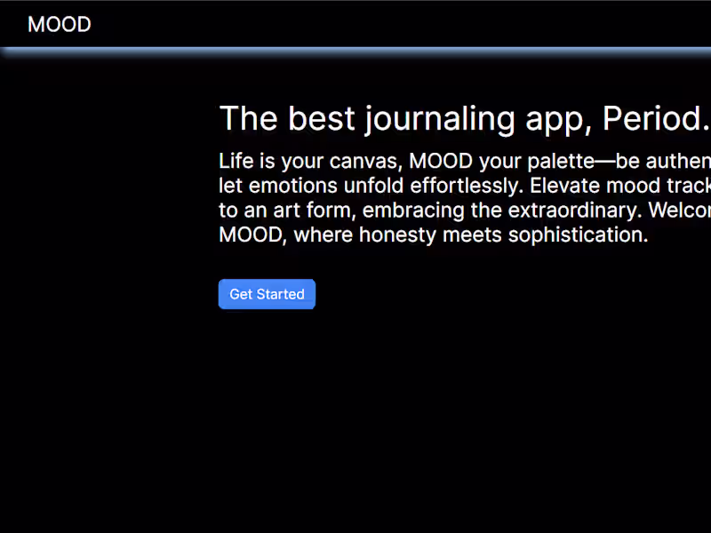 Cover image for Mood : AI-Powered Journaling Web App