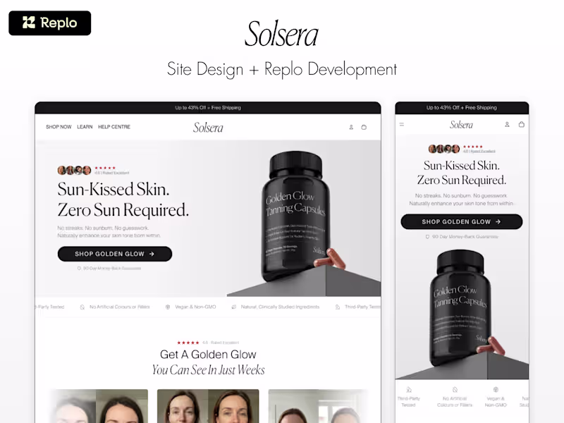 Cover image for Solsera | Site Design + Replo Development