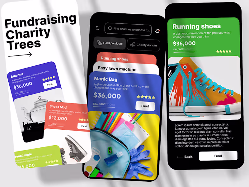 Cover image for Product Design (UX/UI): Fundraising Mobile App Redesign
