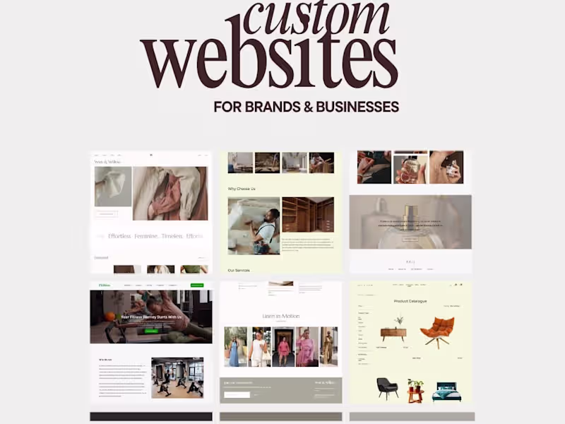 Cover image for Custom responsive websites tailored to your brand and goals