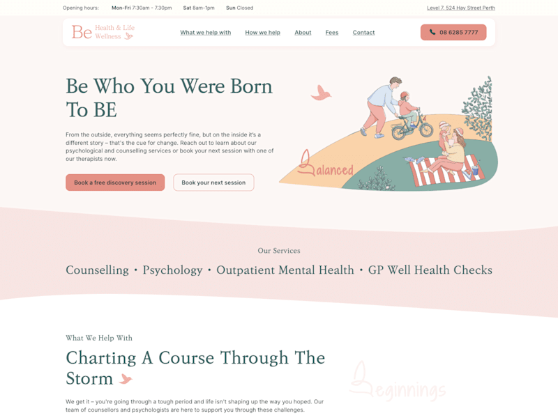 Cover image for Mental Health Care Website • Design & Development