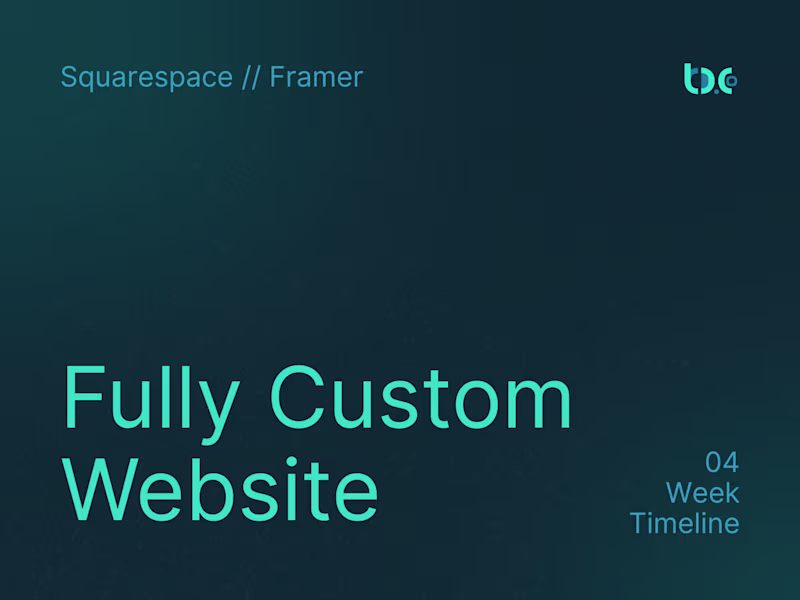 Cover image for Full Custom Website