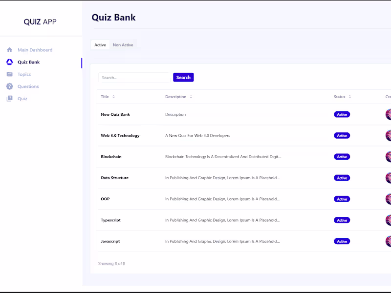 Cover image for Quiz Management System