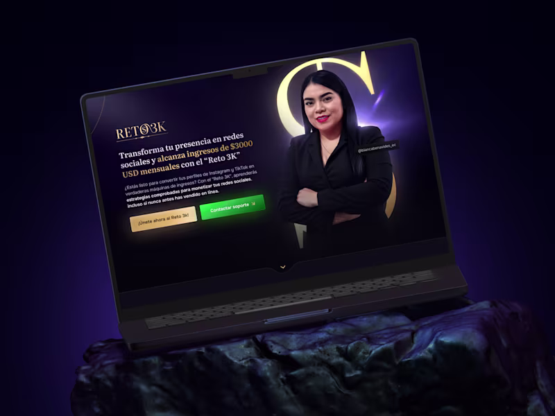 Cover image for Bianca Benavides — Infoproduct landing page