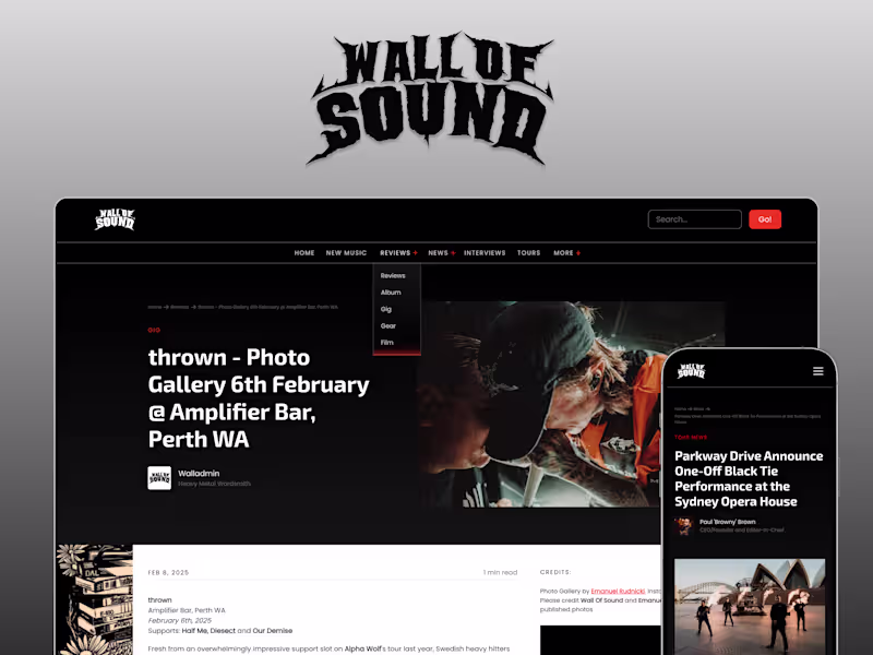 Cover image for Wall of Sound — Alt/Heavy Music Site