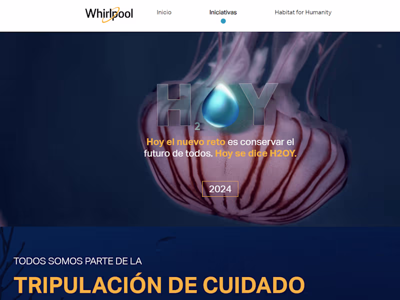 Cover image for Misión Agua Landing Page Development for Whirlpool LATAM